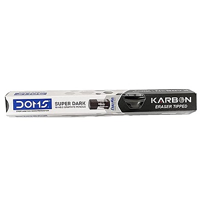 16 - Doms Karbon Pencil ( 10Pcs ) ( Free : Sharpner )